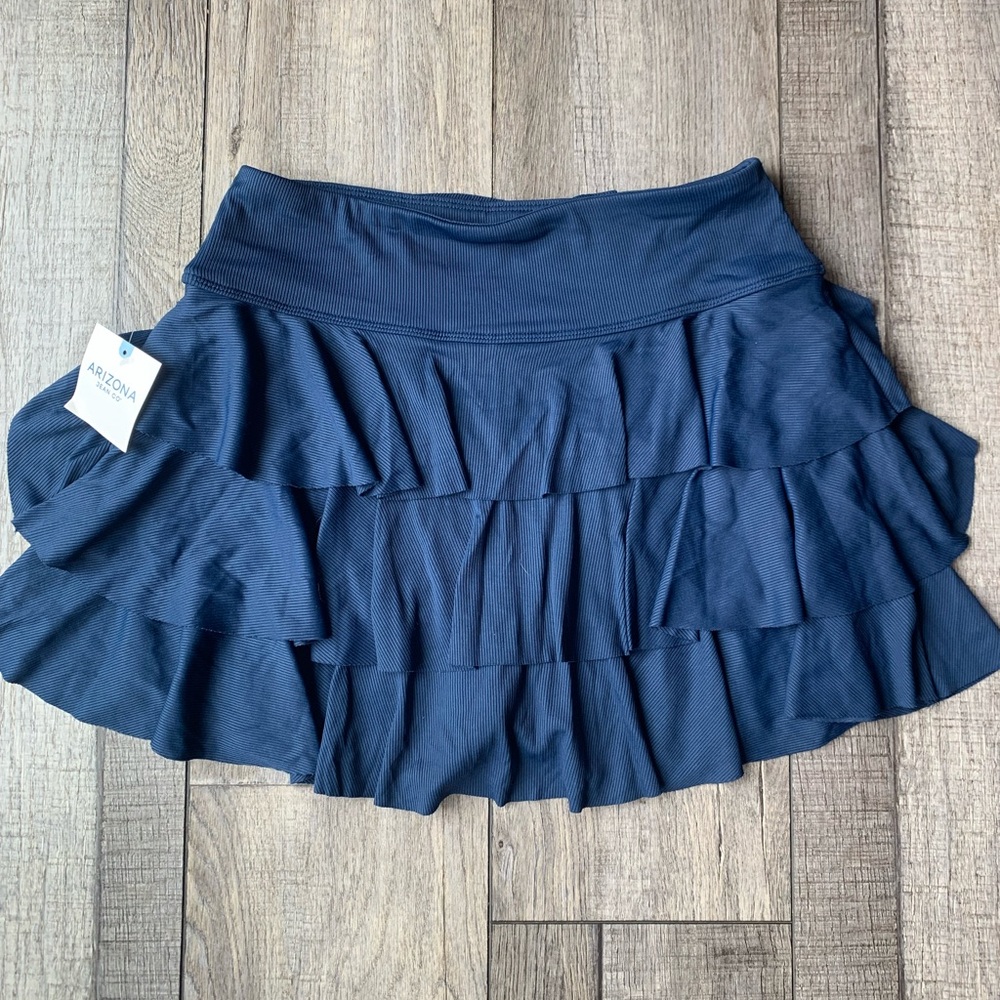 jcpenney Navy Tiered Ruffle Mini Skirt
